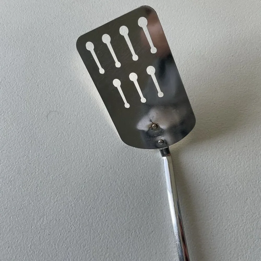 Ekco USA Vintage Chromium Plated Spatula Tuner Flipper Floral Cooking Utensil